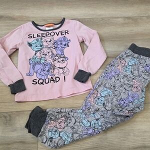 Sleepover Squad Kids Pajamas - Pink and Gray